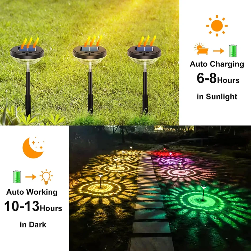 2022 Solar Pathway Garden Lights with Bigger Size Solar Panel Recharge and High Power LED Lights