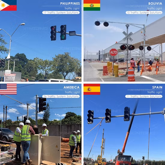 CE RoHS 200mm 300mm 400mm avertissement pleine boule LED intelligente lumière de signalisation de trafic d'énergie solaire